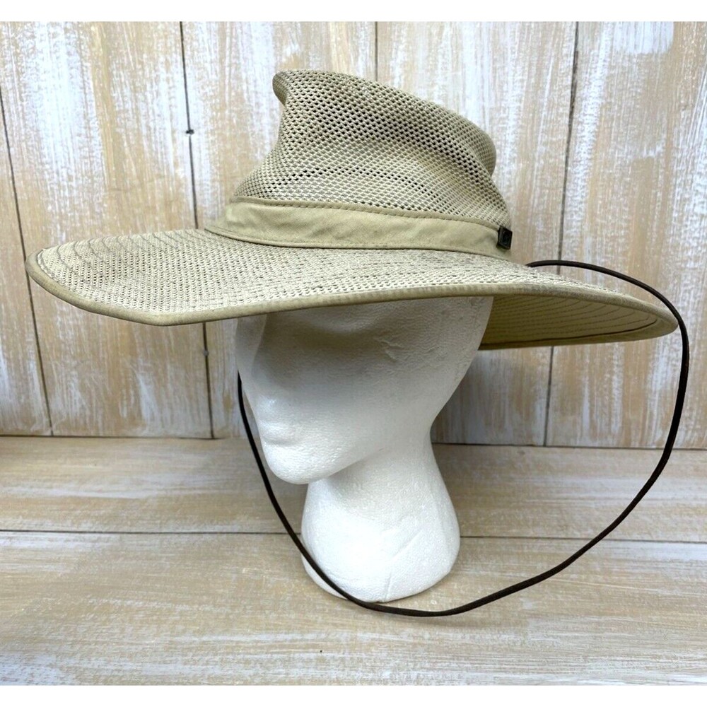 Henschel Hat Packable Mesh Camp Hike Paddle Leather Strap Made In USA Medium